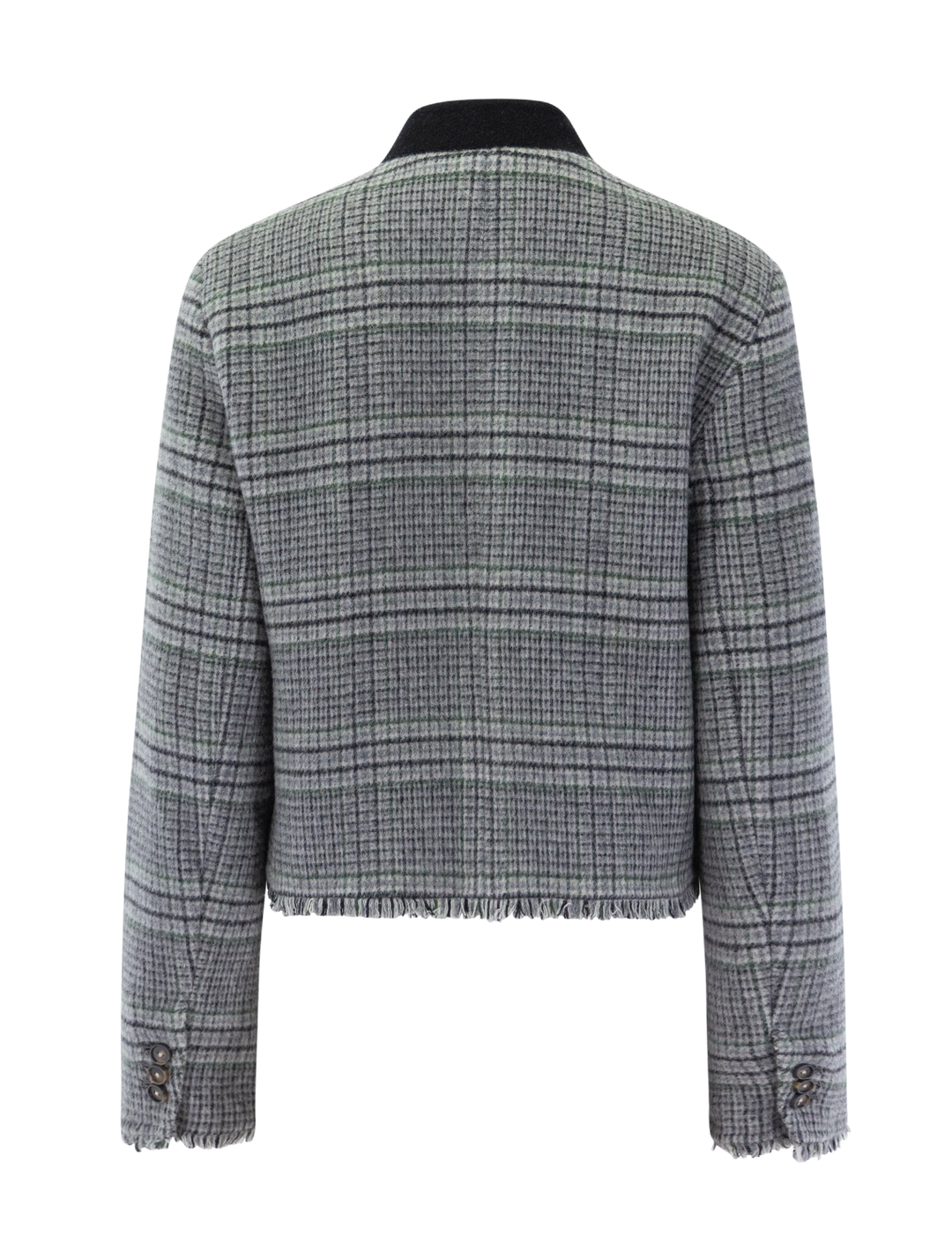 plaid wool jacket in rosemary