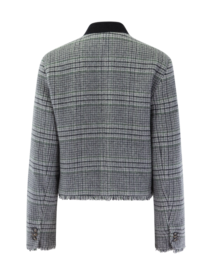 plaid wool jacket in rosemary