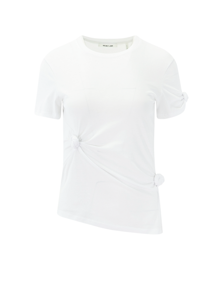 knot baby tee in white