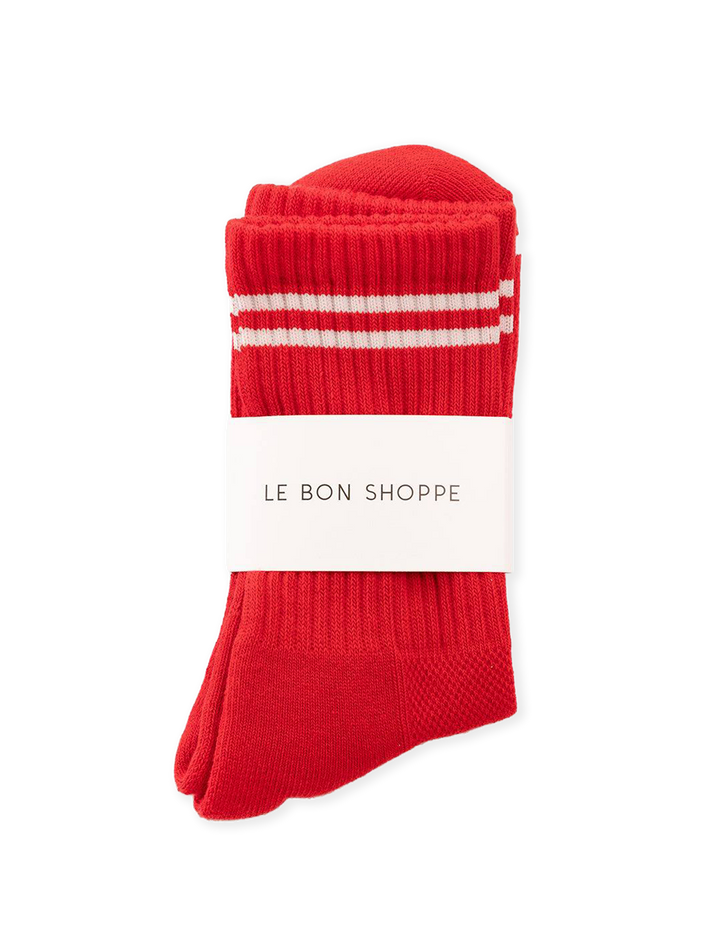 boyfriend socks in red