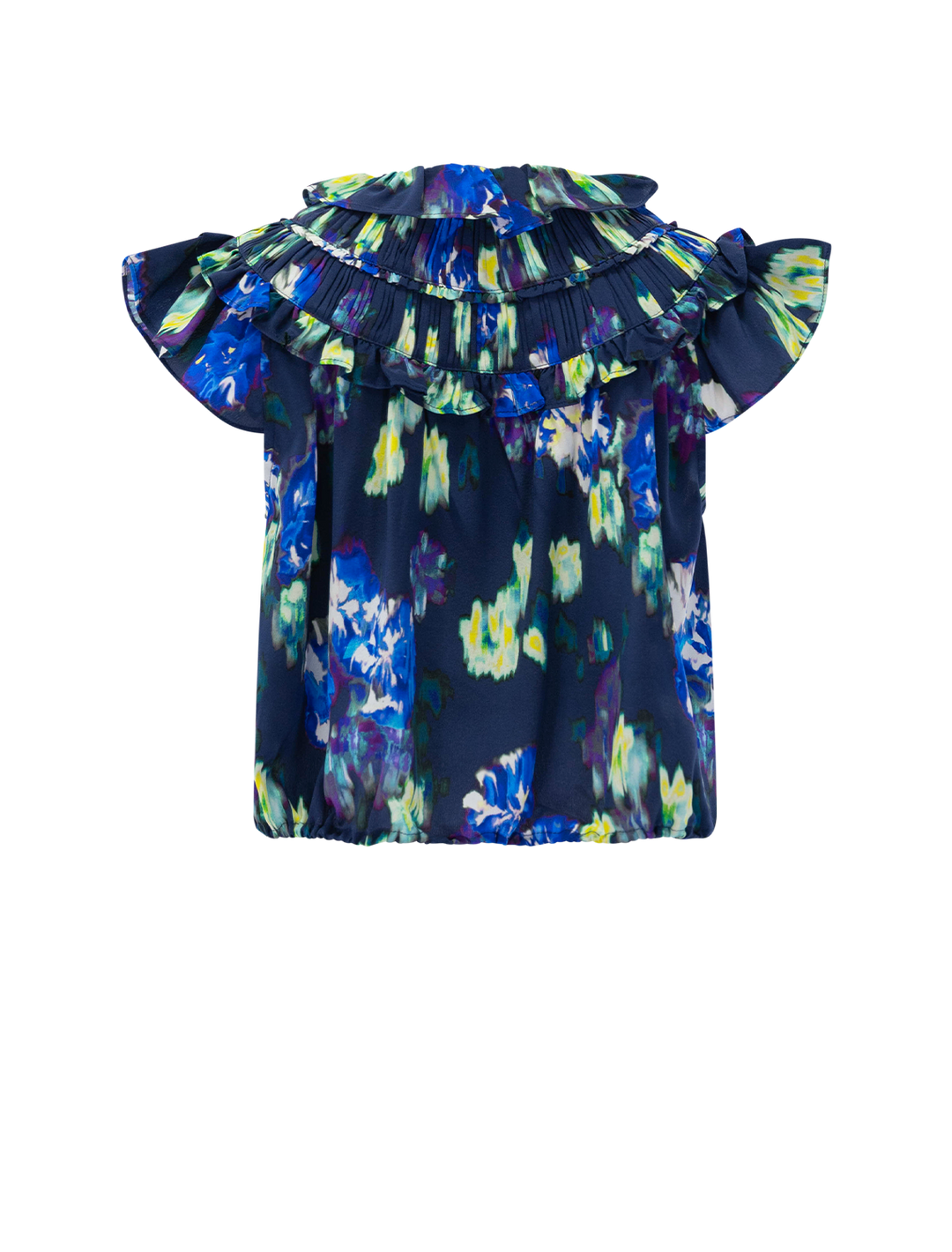 eleonore silk top in evening bloom