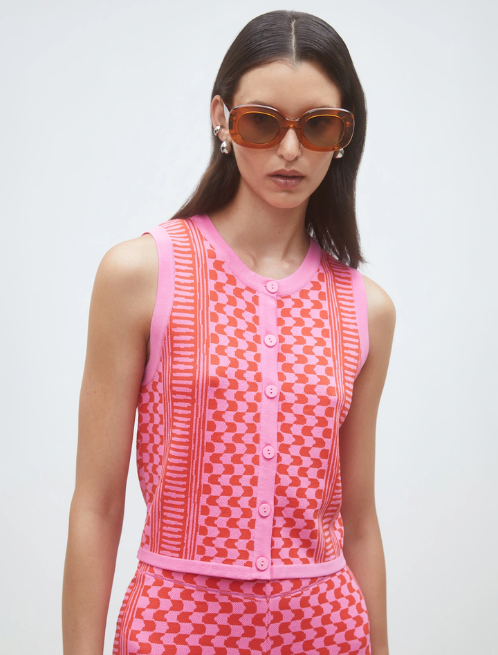 gablesi knit top in rose