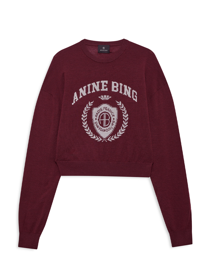 mia sweater in burgundy