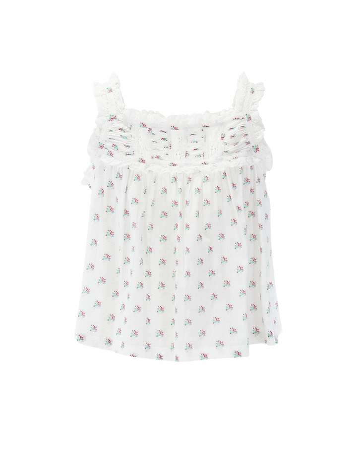 fidella top in petit posy calico