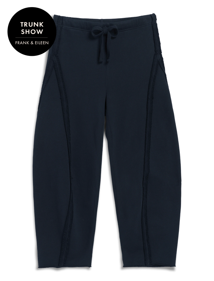 bibi barrel leg sweatpant in british royal navy