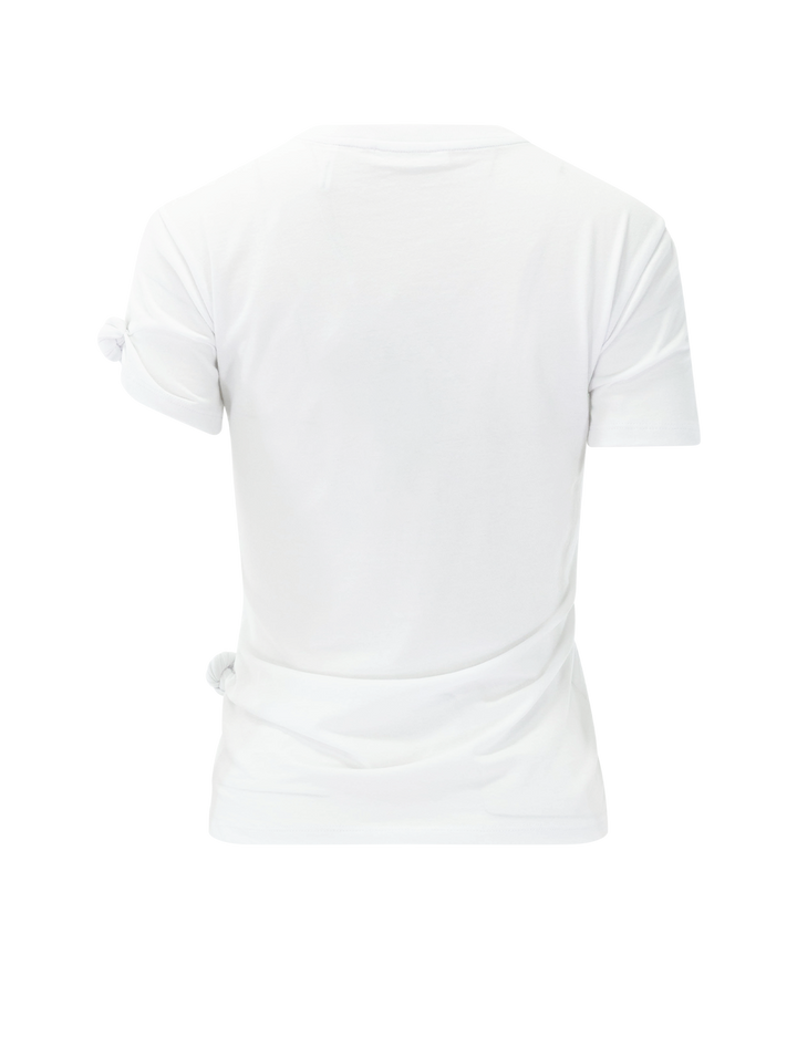 knot baby tee in white