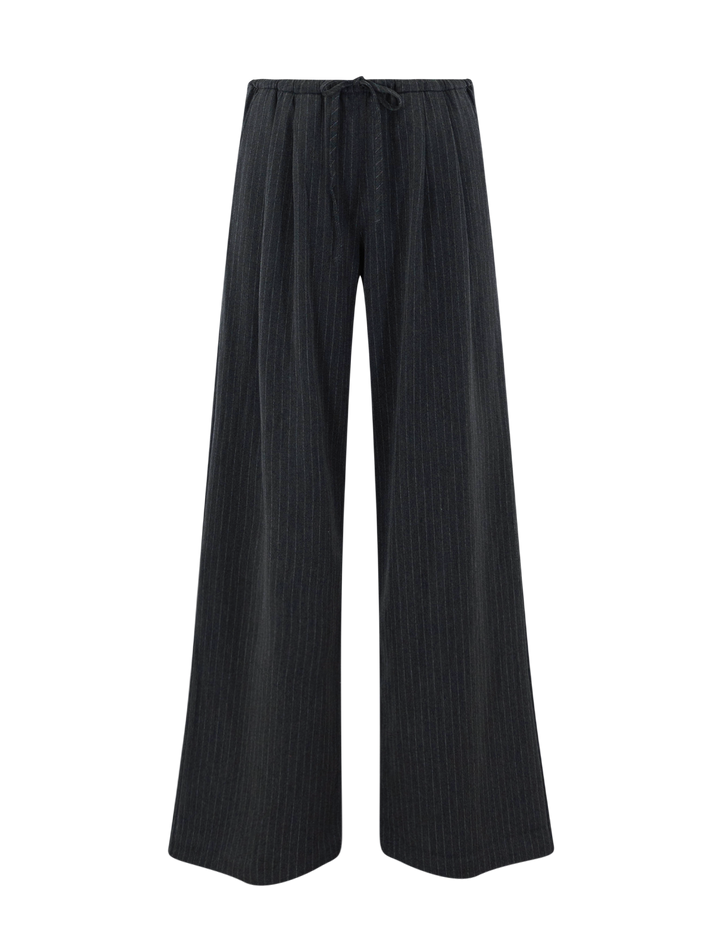 valerie pinstripe pant in charcoal