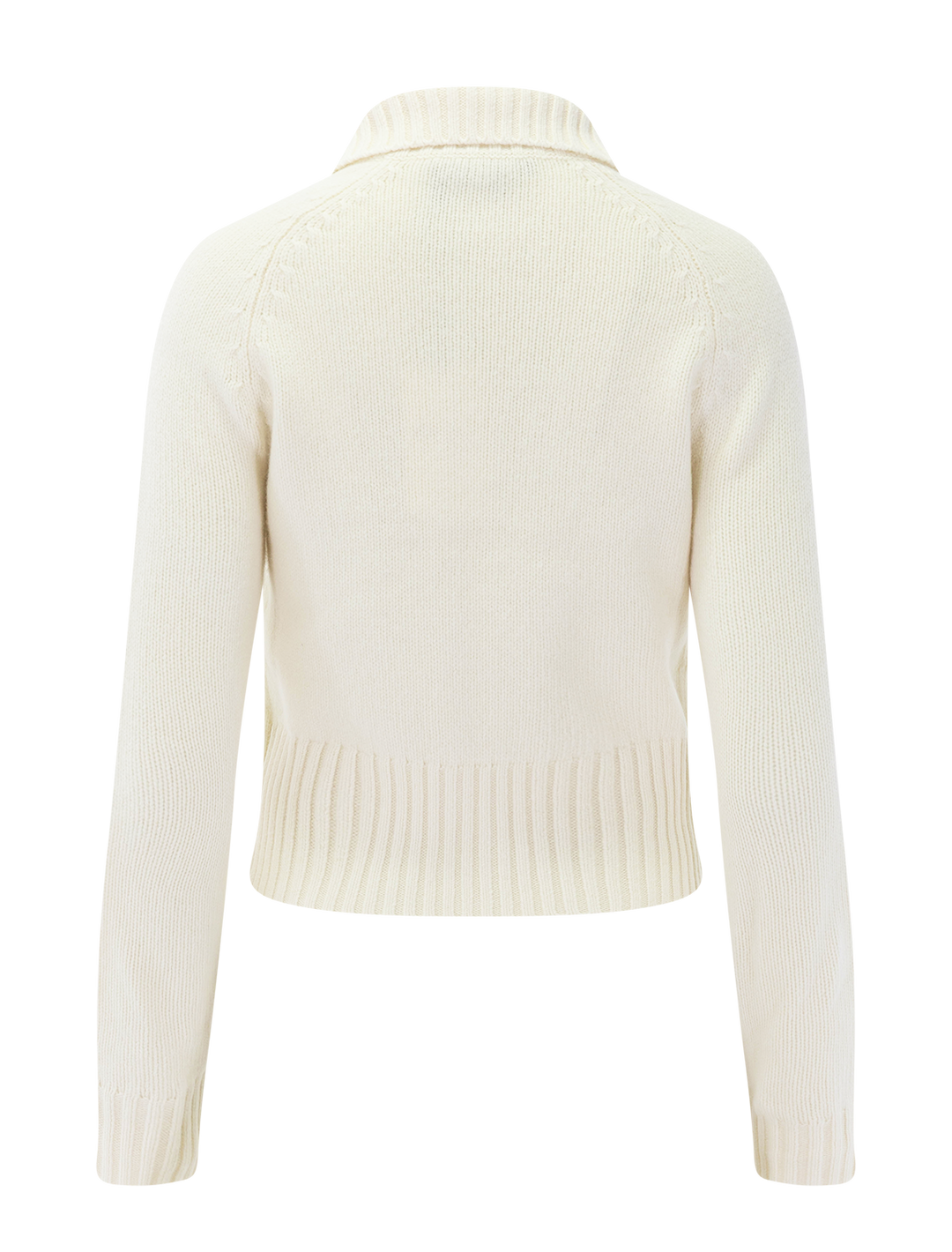 raglan zip cardigan in ivory