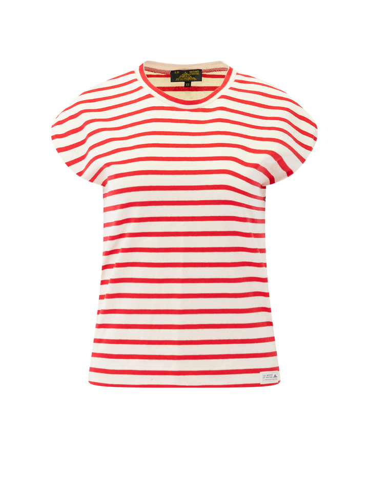 theoxane mariniere tee in red stripe