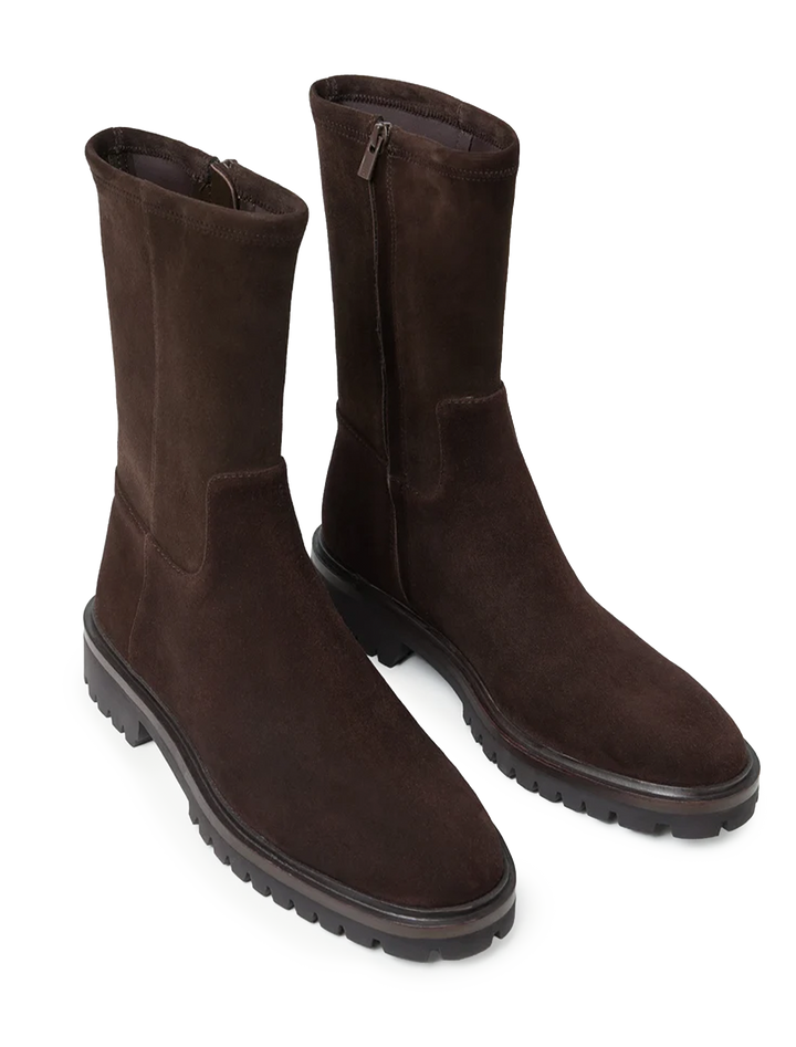 danny boots in tmoro stretch suede