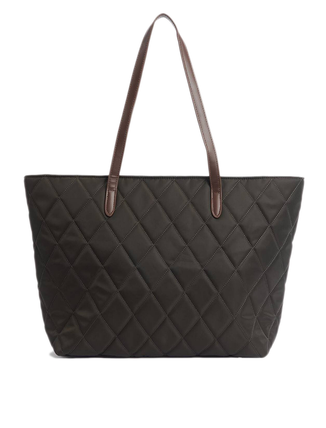 quilted tote bag in olive