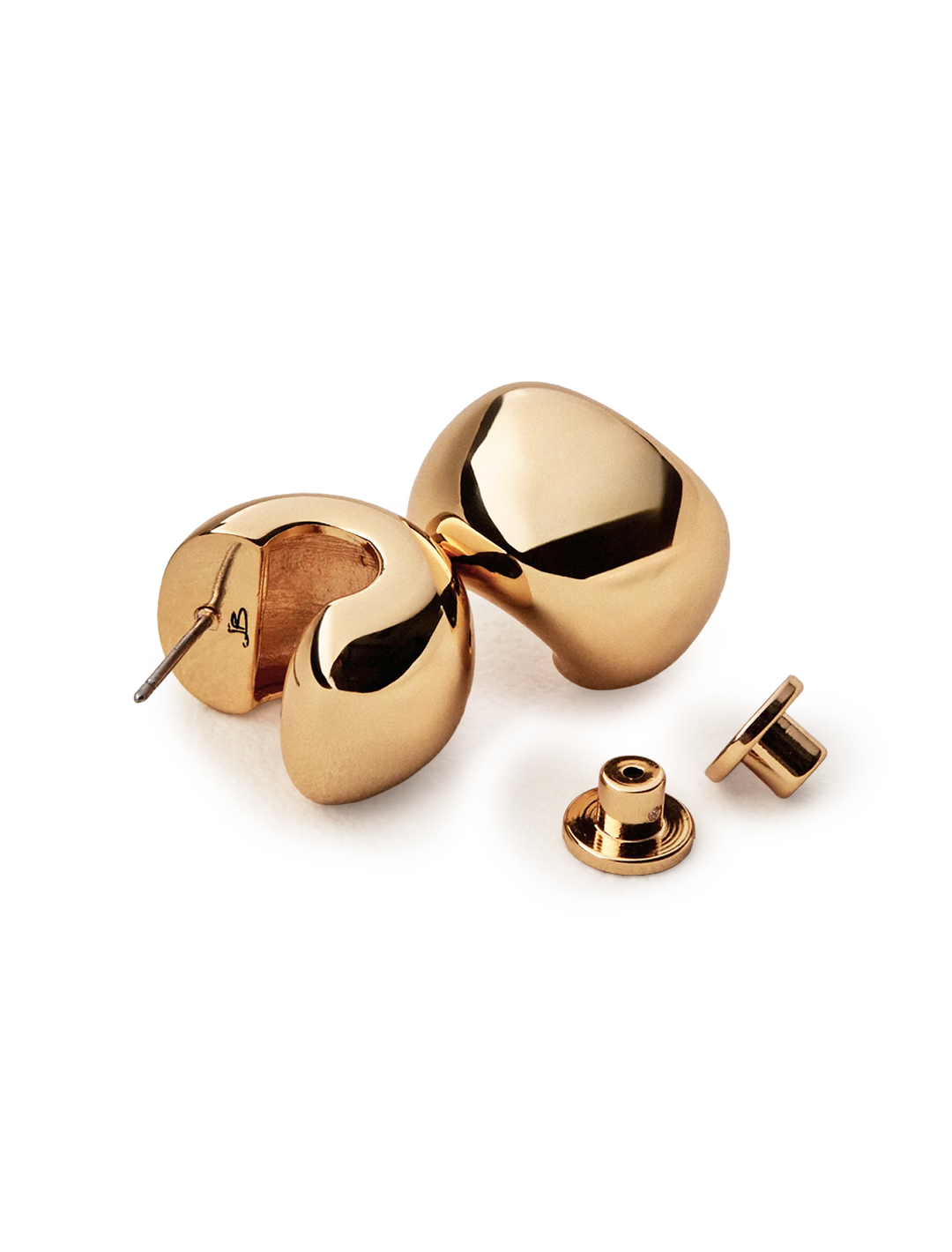 small gemma hoops in gold
