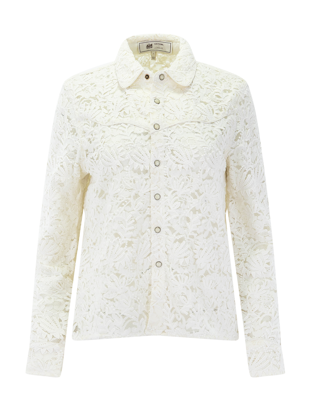 the relic lace western shirt in cream