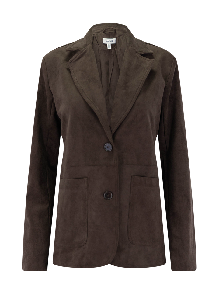 ryder suede blazer in java