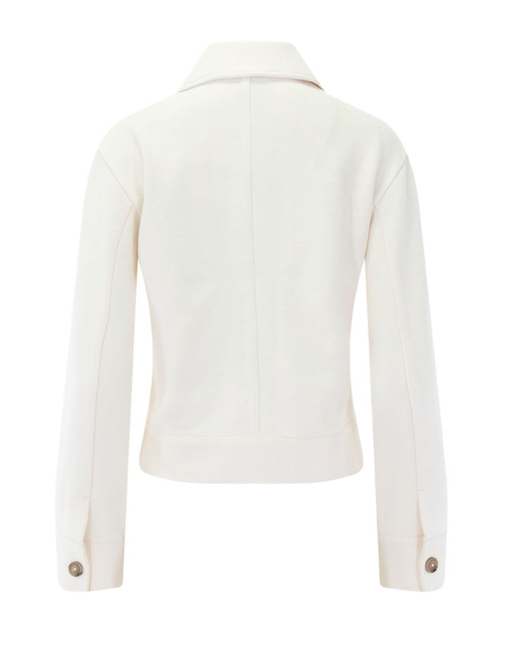 ponte knit jacket in offwhite