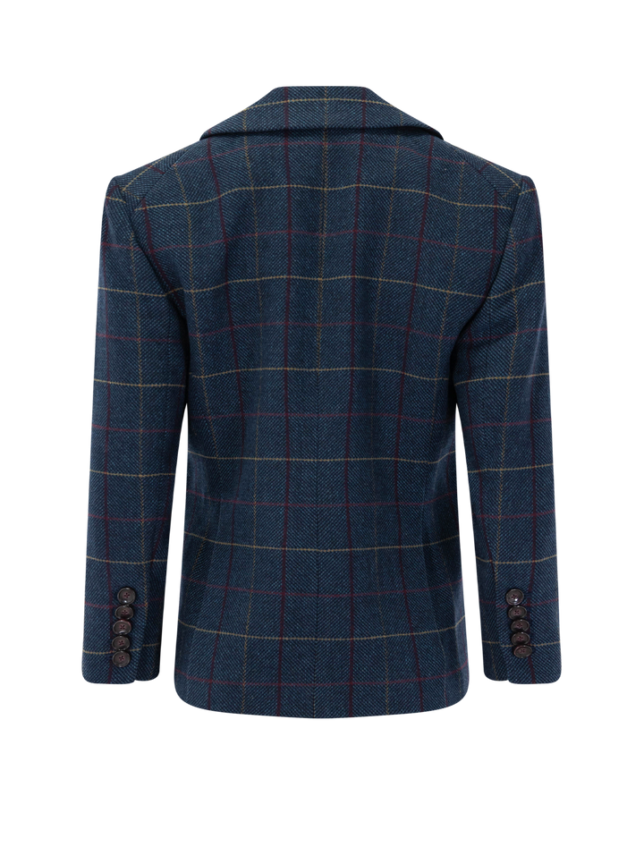schoolboy blazer in teal plaid