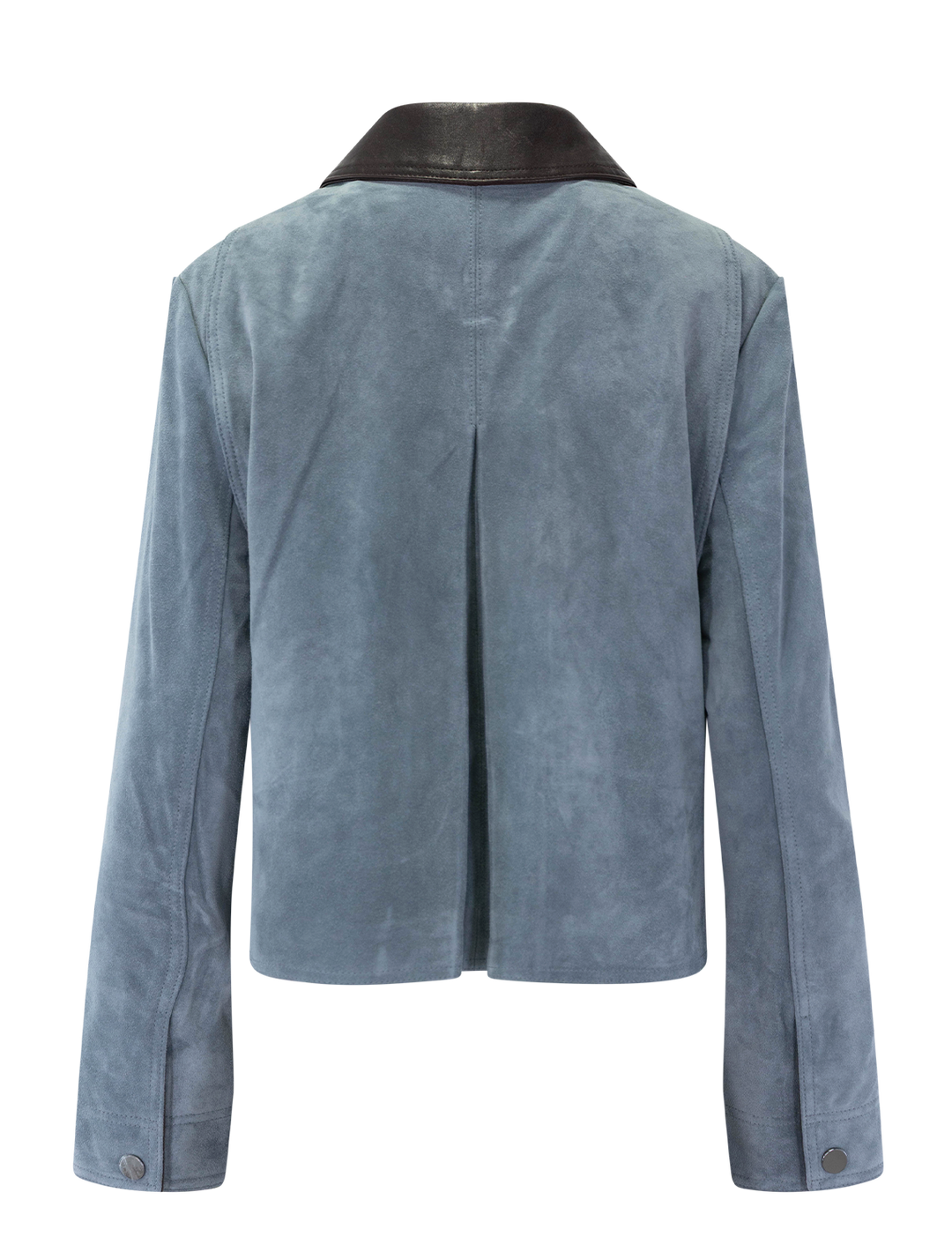 walters cropped barn jacket in blue steel