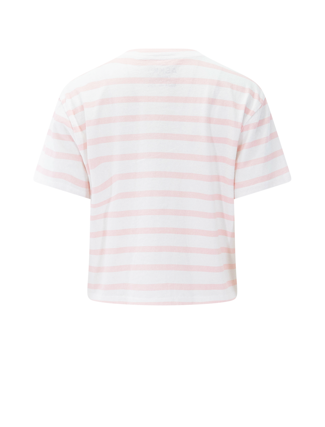 shrunken boy tee in thin pink stripe