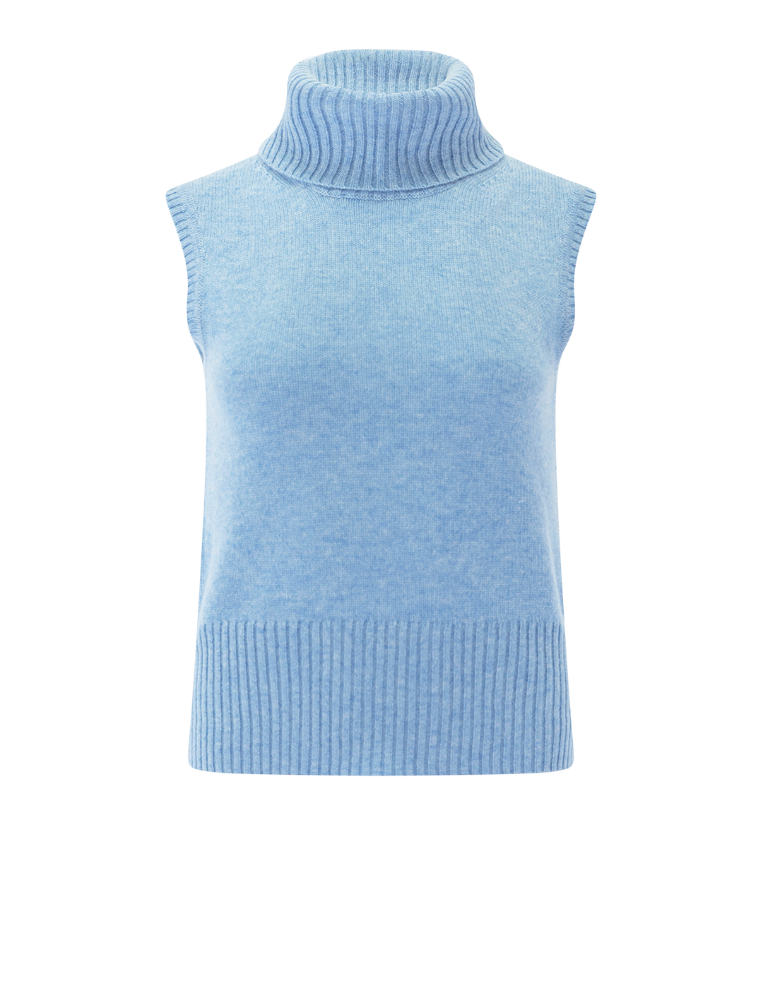 mazzy cashmere shell in pale blue river
