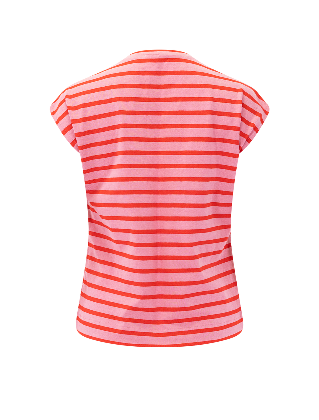 theoxane mariniere tee in pink and red stripe