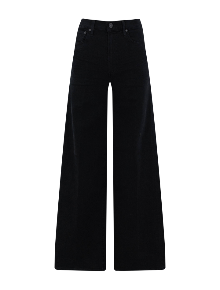 lyra long wide leg in plush black