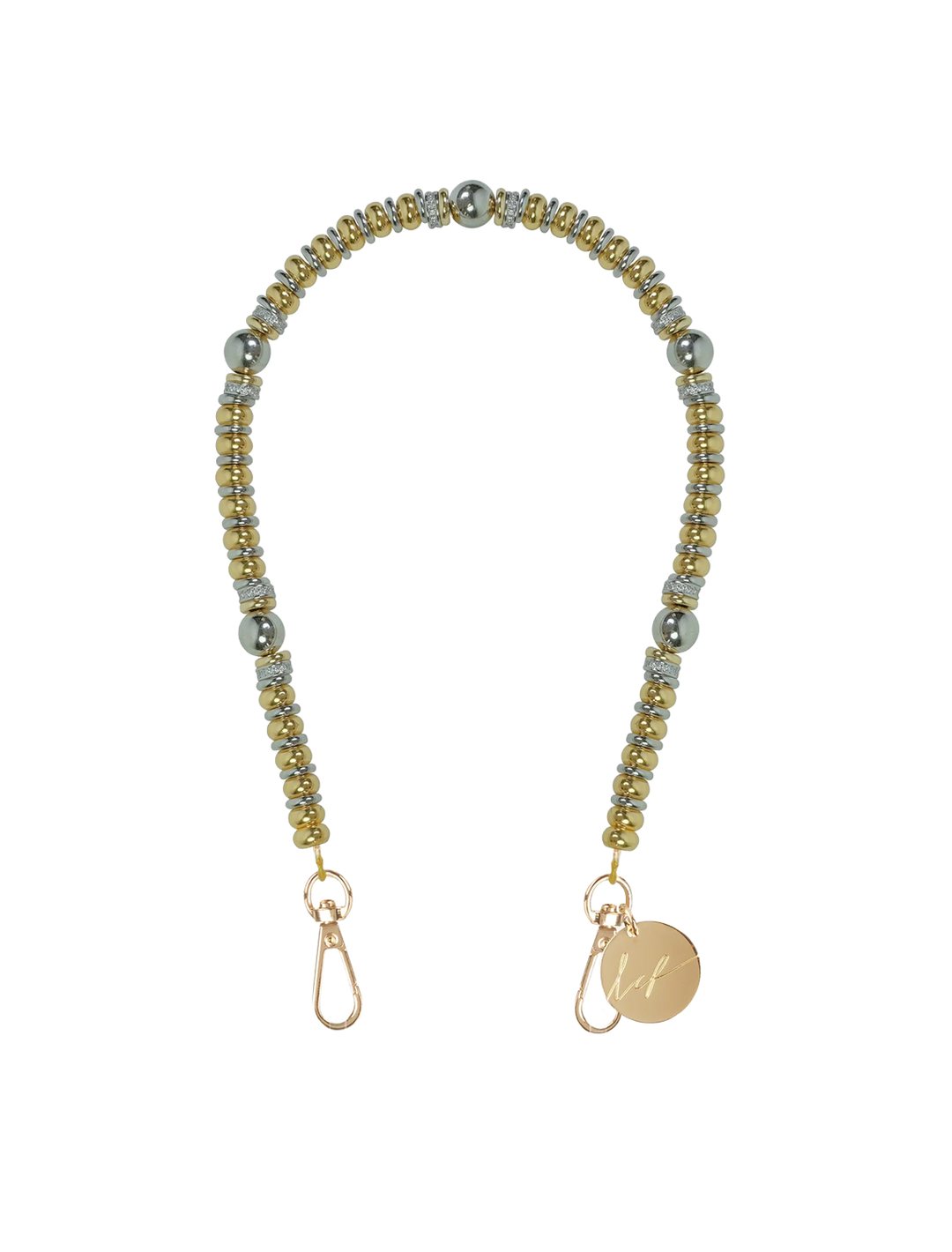 tali strap in gold and silver