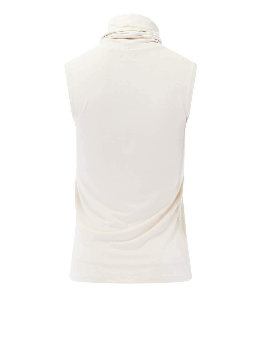 ceci sleeveless turtleneck in pearl white
