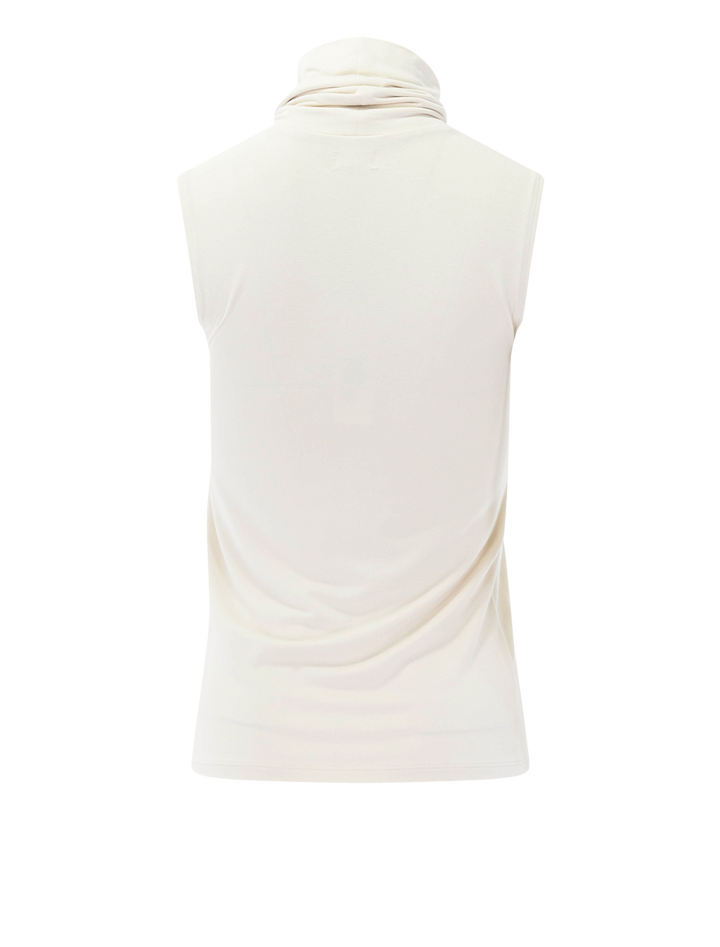 ceci sleeveless turtleneck in pearl white