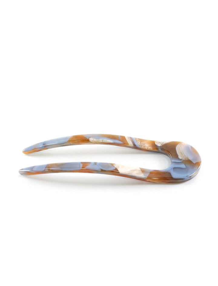 french hair pin in blueberry caramel