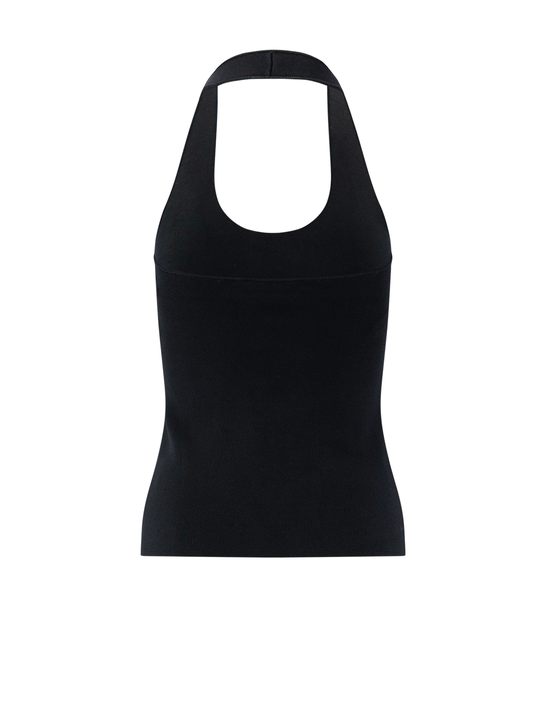 halterneck tank in black