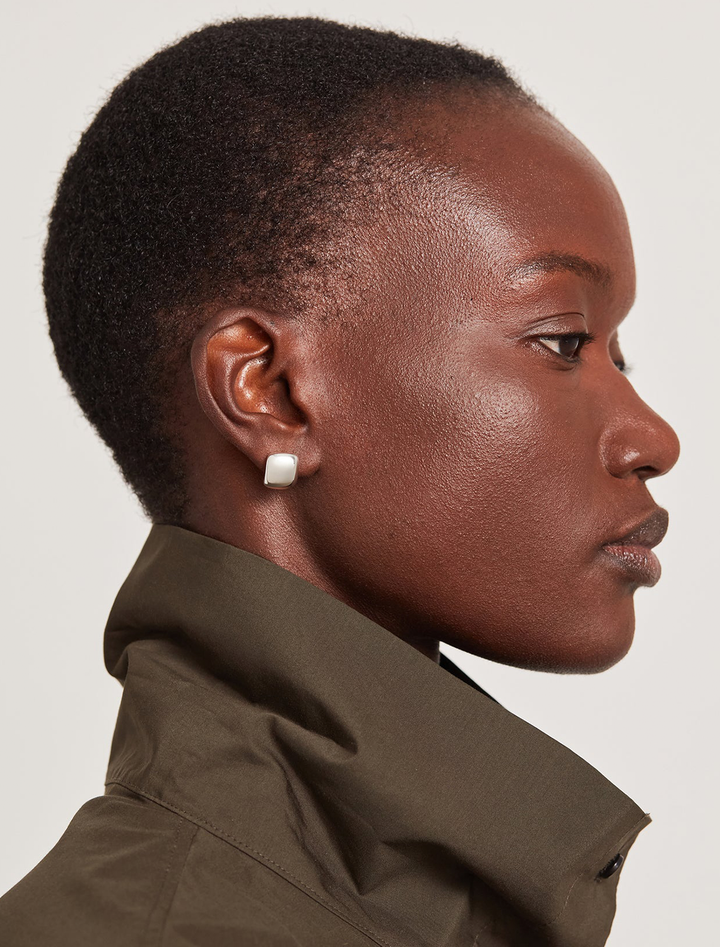 mini tate earring in silver