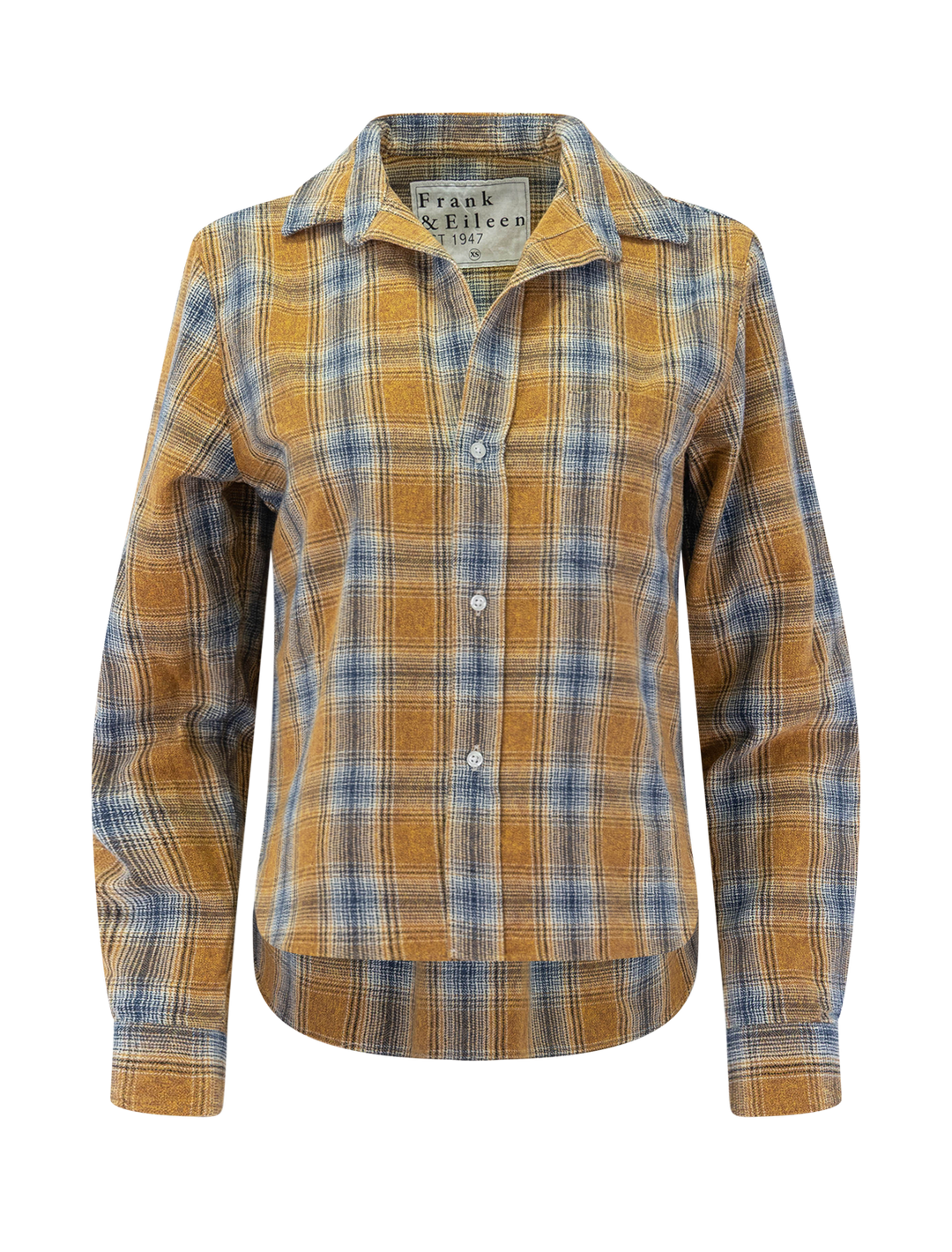 silvio in gold blue large plaid