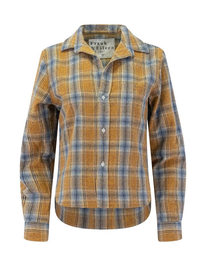 silvio in gold blue large plaid