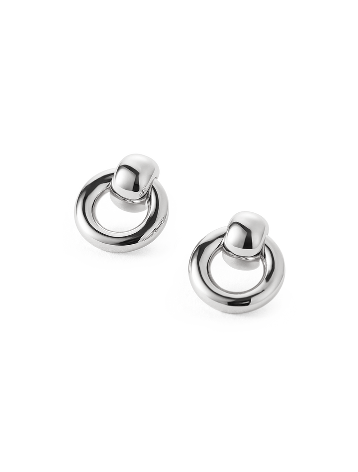 mini puffy faye knockers in silver