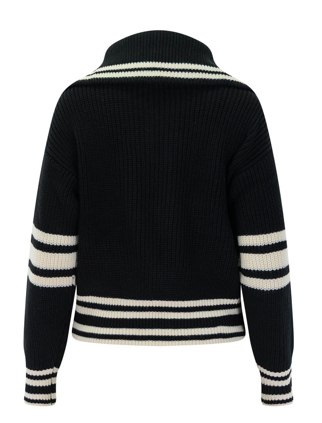 dara sweater in black and ivory
