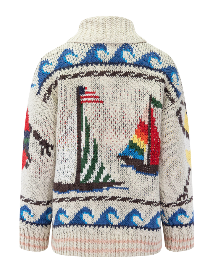 harbor bloom cardigan in ivory