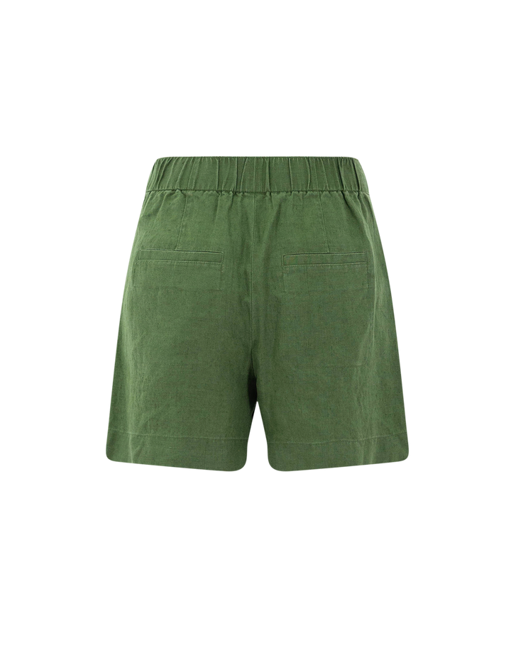 mid rised hemp shorts in herb