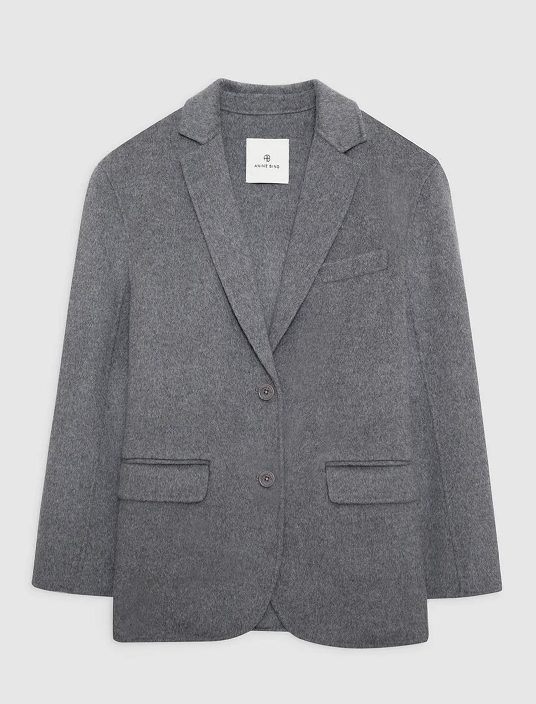 quinn cashmere blend blazer in heather grey