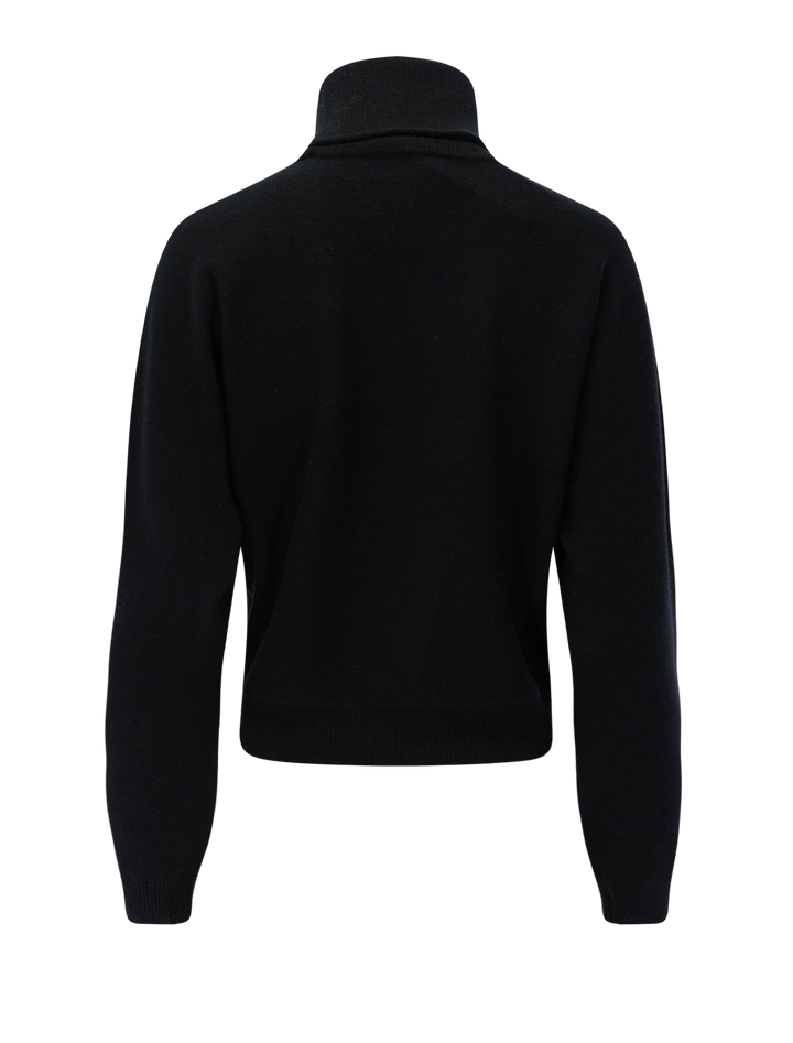 dolman turtleneck sweater in black