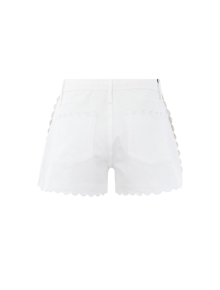 nolan short in white scallop