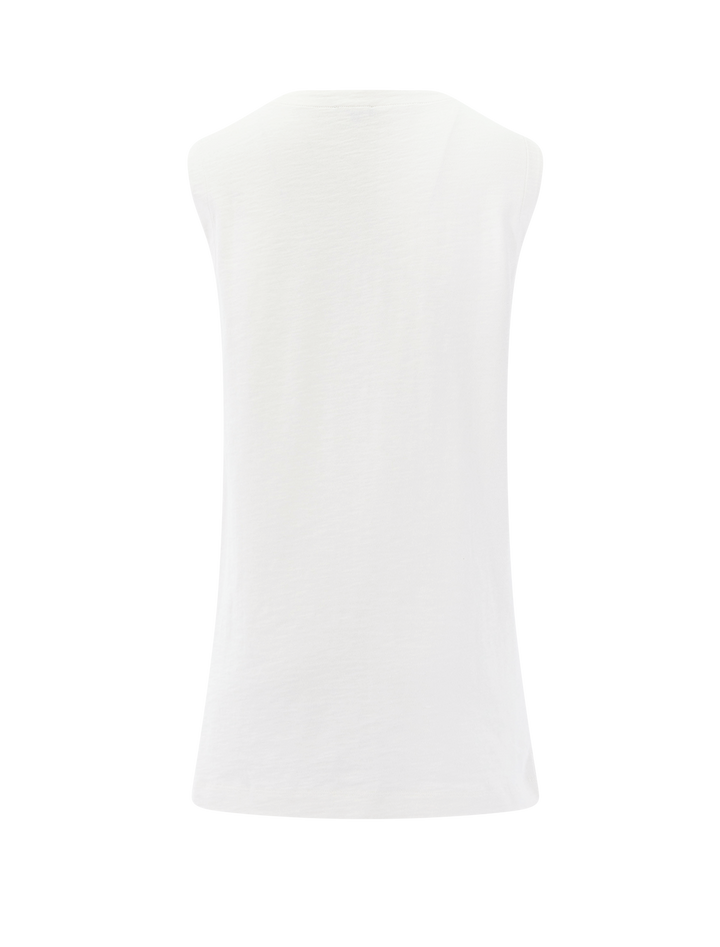 snap shoulder boatneck dress in ecru