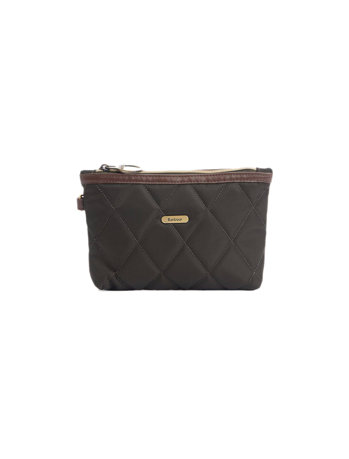 quilted tote bag in olive