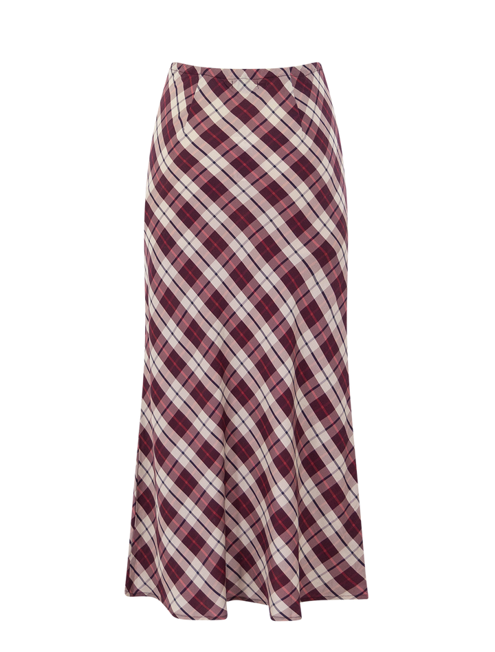 silvia maxi skirt in warm plaid