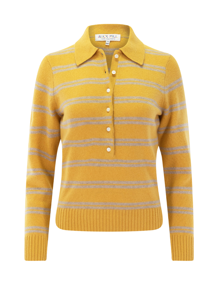 park striped cashmere in oatmeal