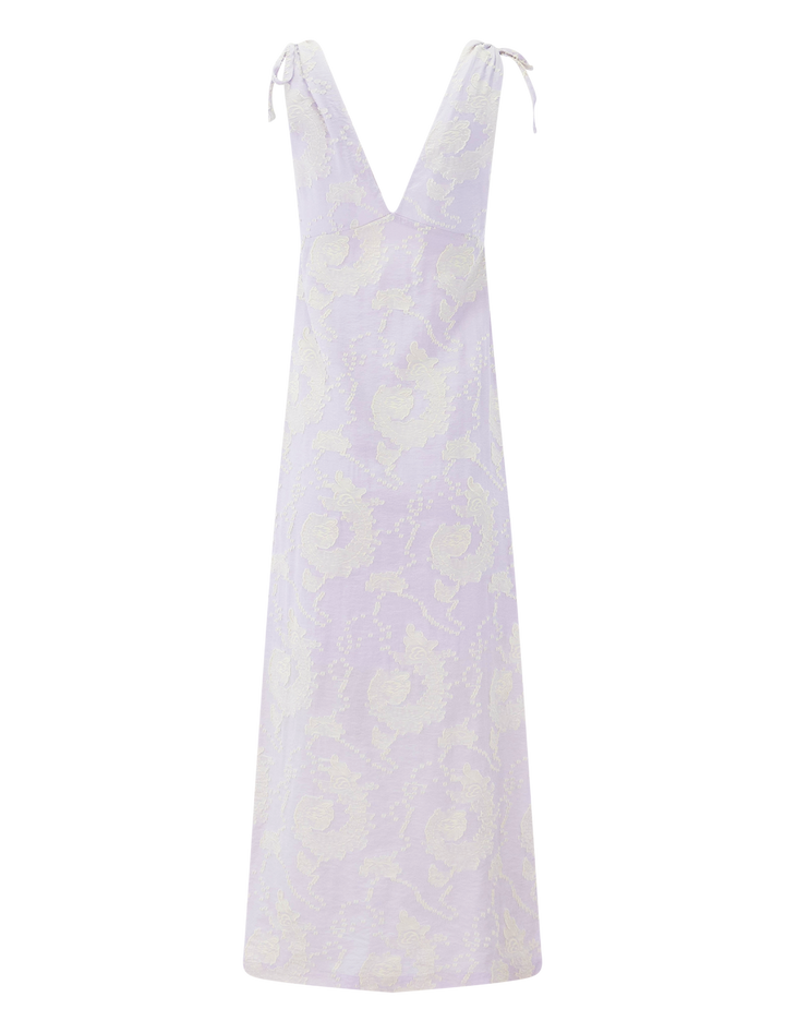 ezra maxi dress in orchid paisley