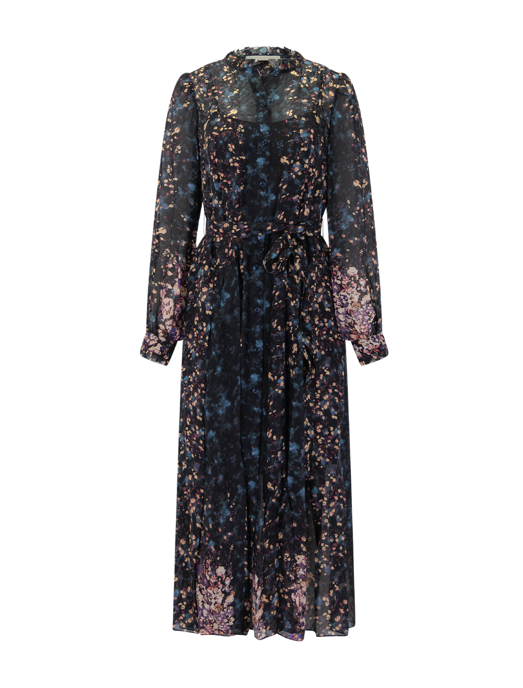 tessa silk dress in eclipse print