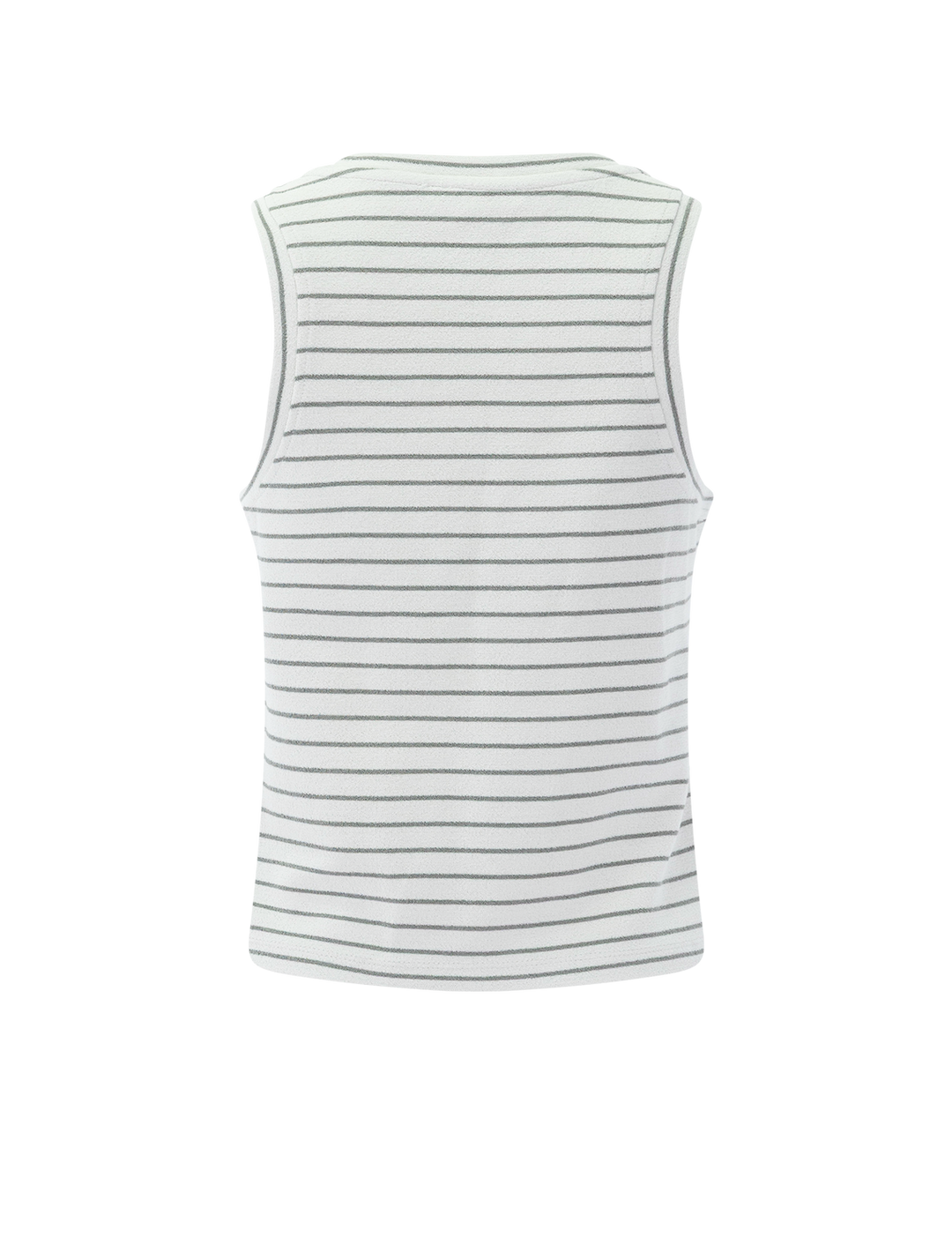 kennedy stripe tank in pale oak and eucalyptus stripe