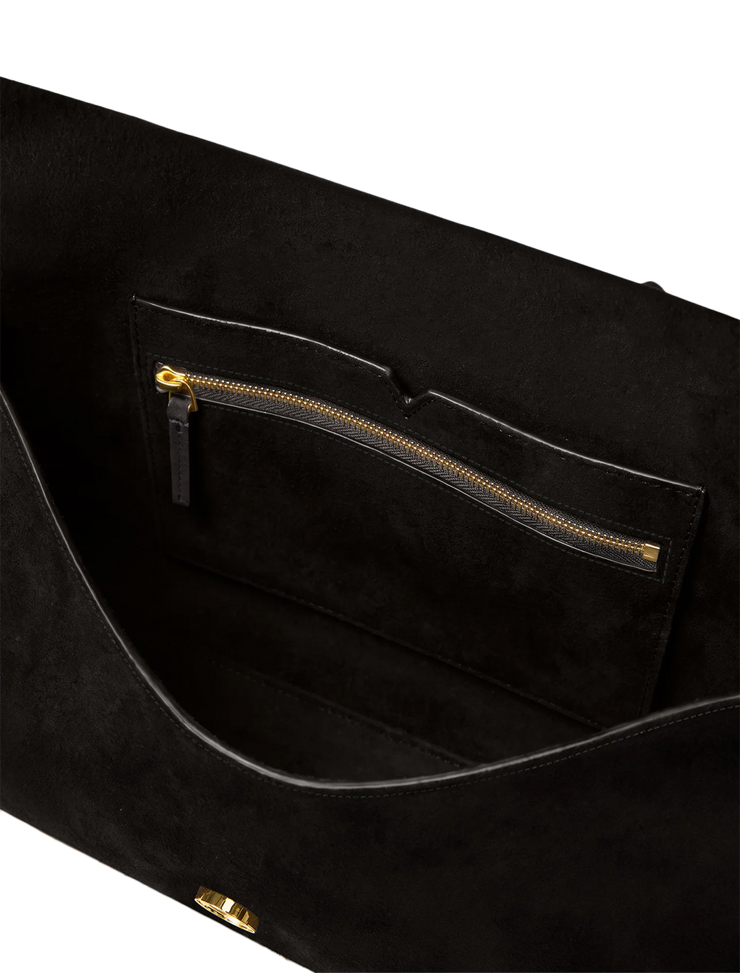 edit bag in black suede