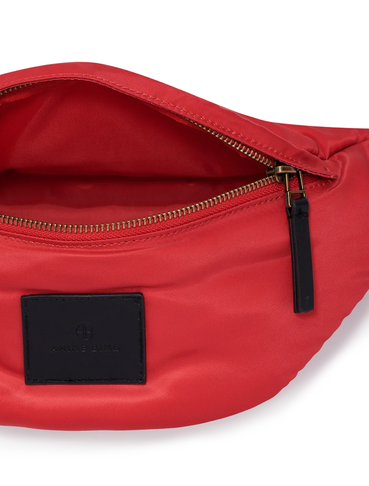 leon small waist bag in tango red nylon