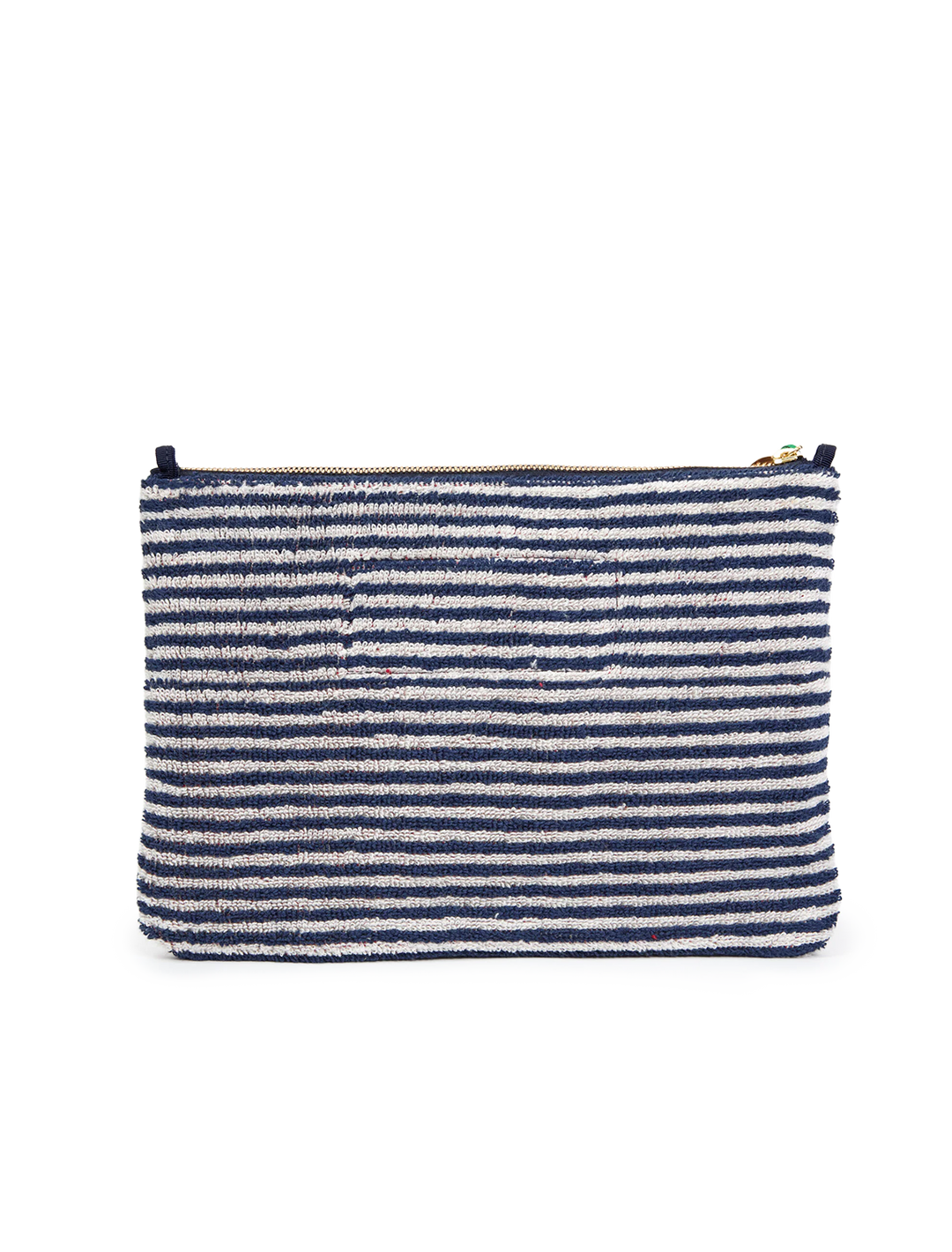 flat clutch with tabs in terry stripe a la plage